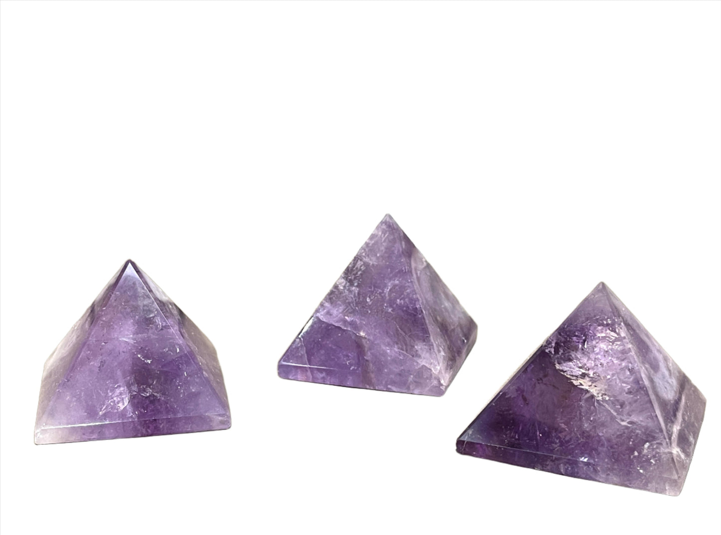 Chevron Amethyst Pyramids