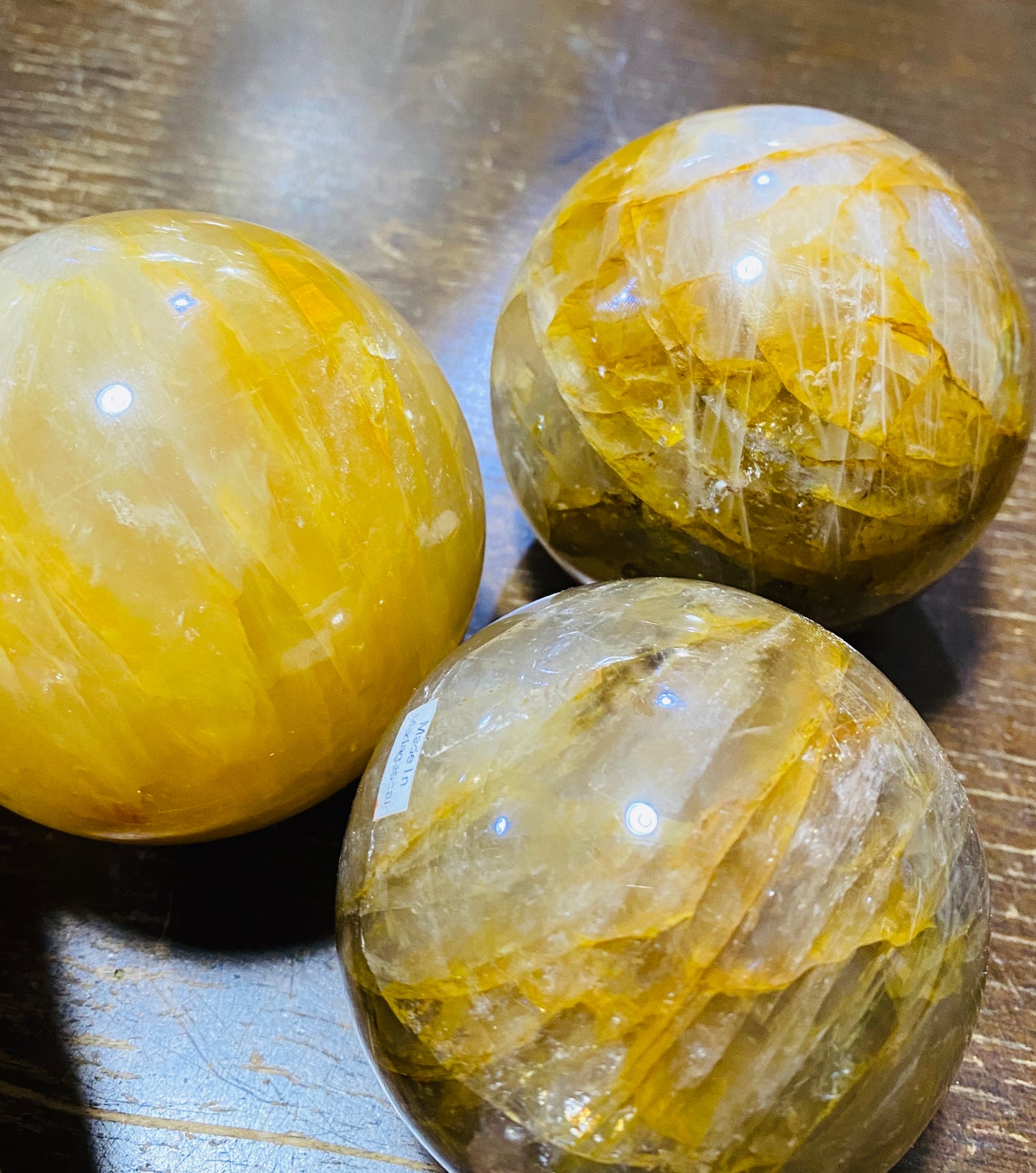 Golden Healer Quartz Spheres