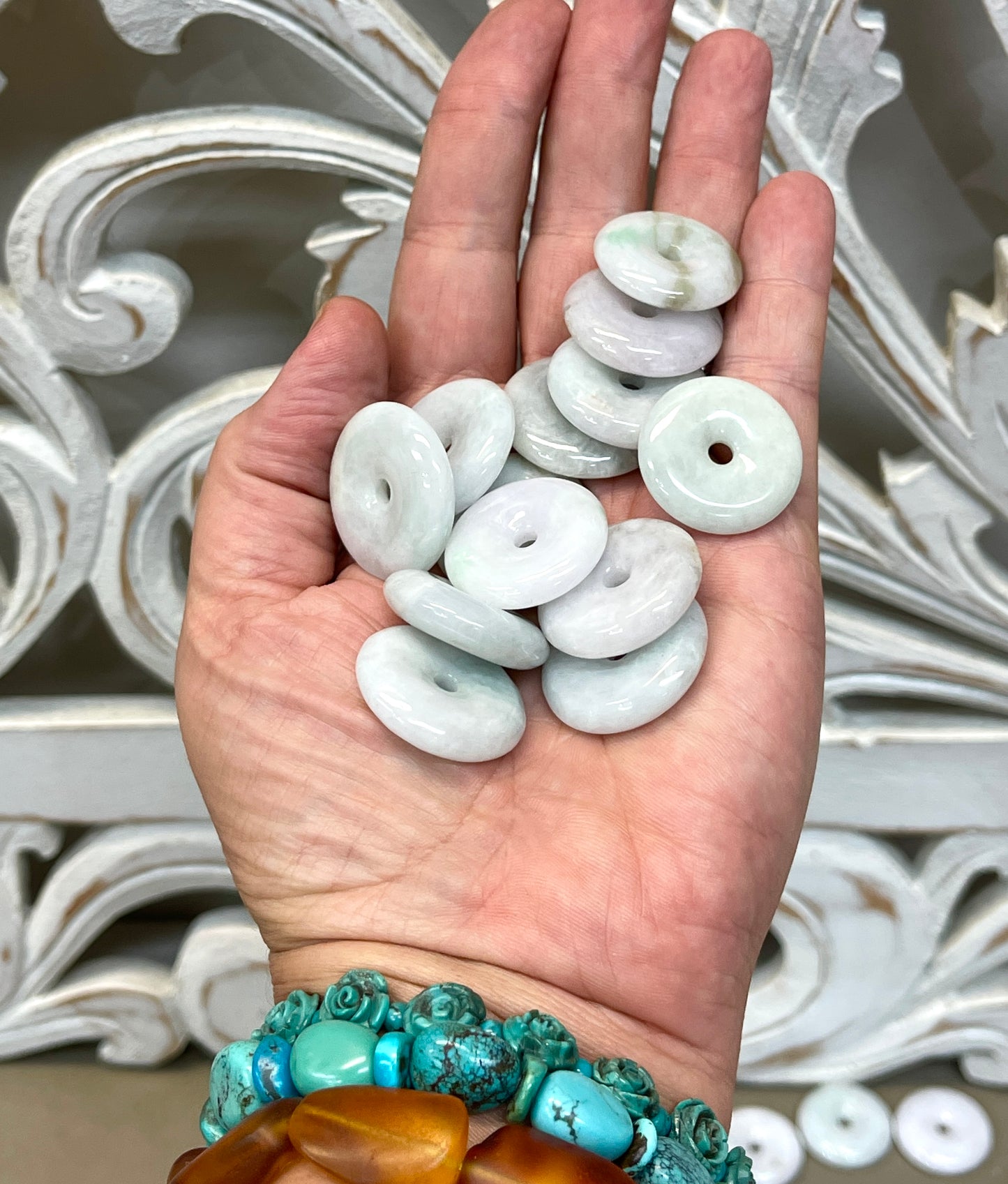 Jade Dahlia Coins Stones