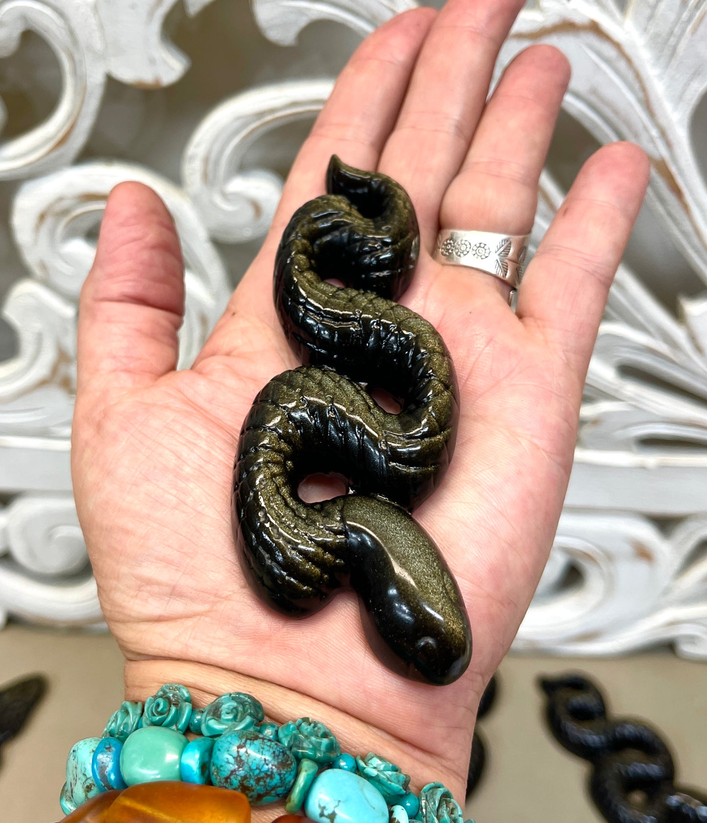 Gold Sheen Obsidian Snakes
