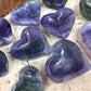 Fluorite Carved Heart Offering Bowls