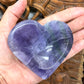 Fluorite Carved Heart Offering Bowls