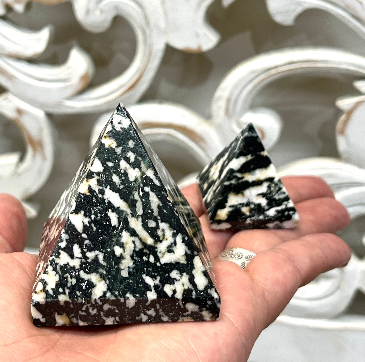 Zeebra Agate Pyramids