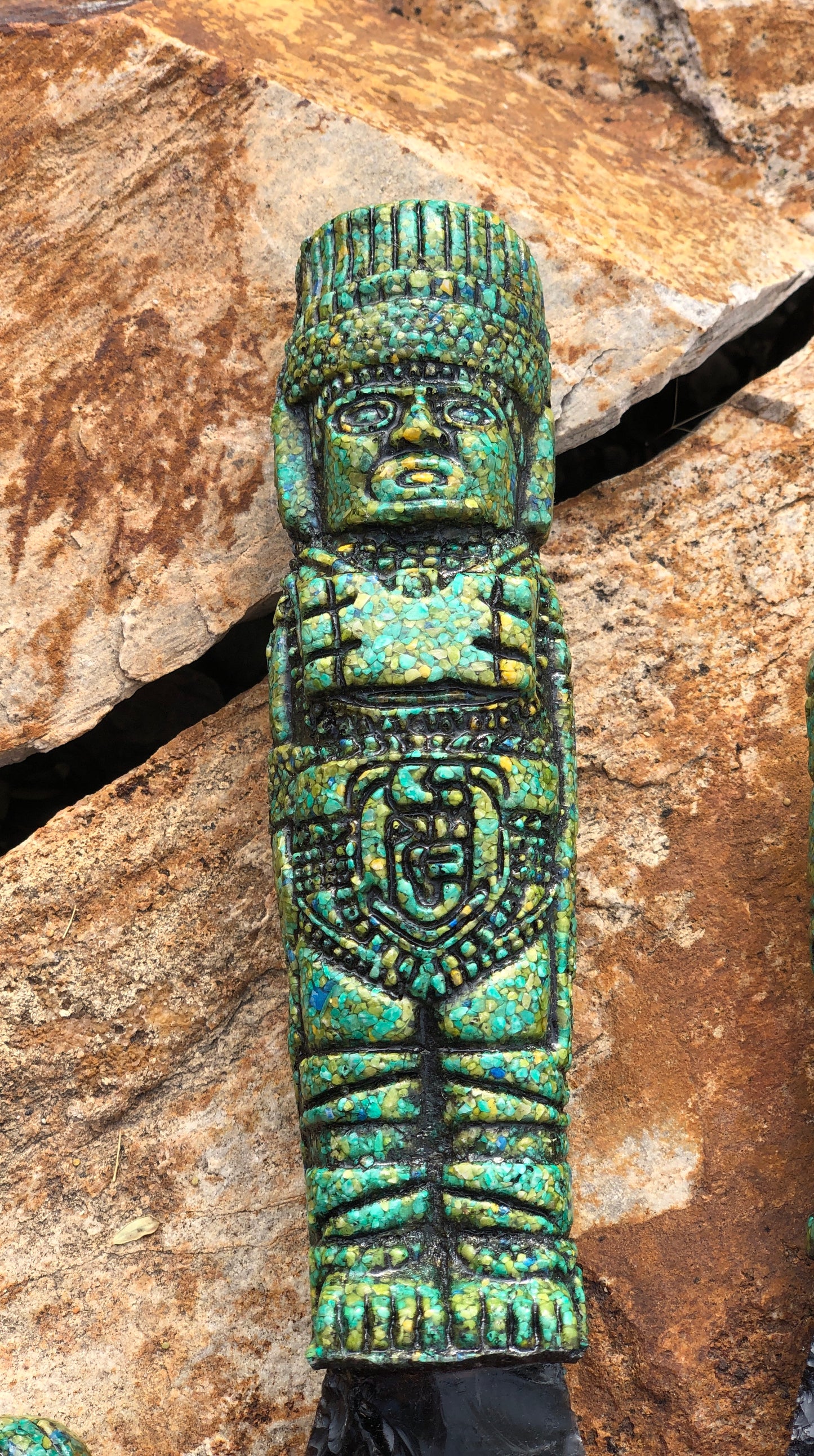Decorative Aztec Tecpatl Obsidian Knives | Atlantean of Tula