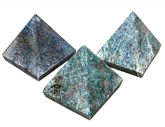 Ruby Kyanite Pyramids