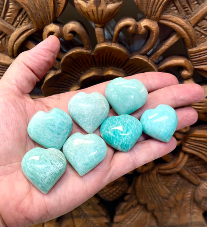 Amazonite Hearts