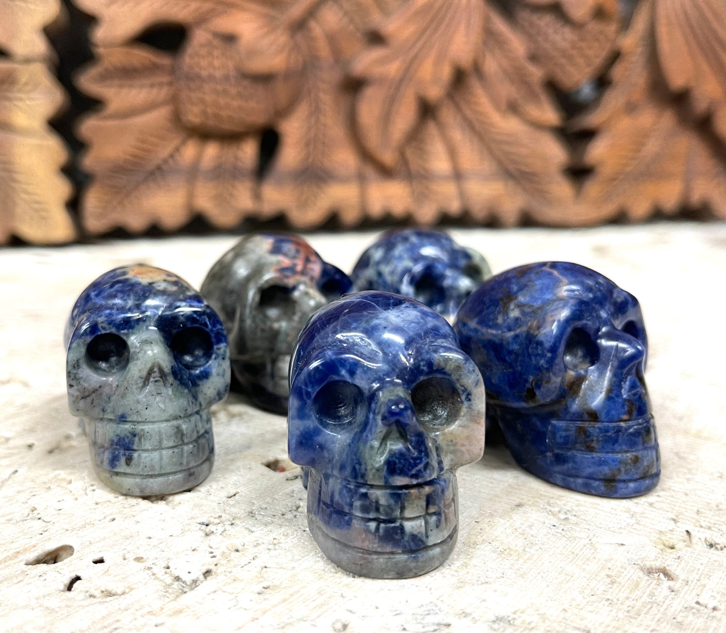 Hand Carved Crystal Skulls 1.5" - Available in 12 Stones