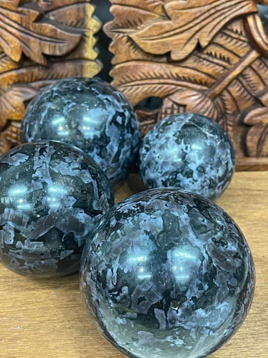 Mystic Merlinite (Indigo Gabbro) Spheres