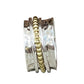 Sterling & Brass combo Spinner Rings