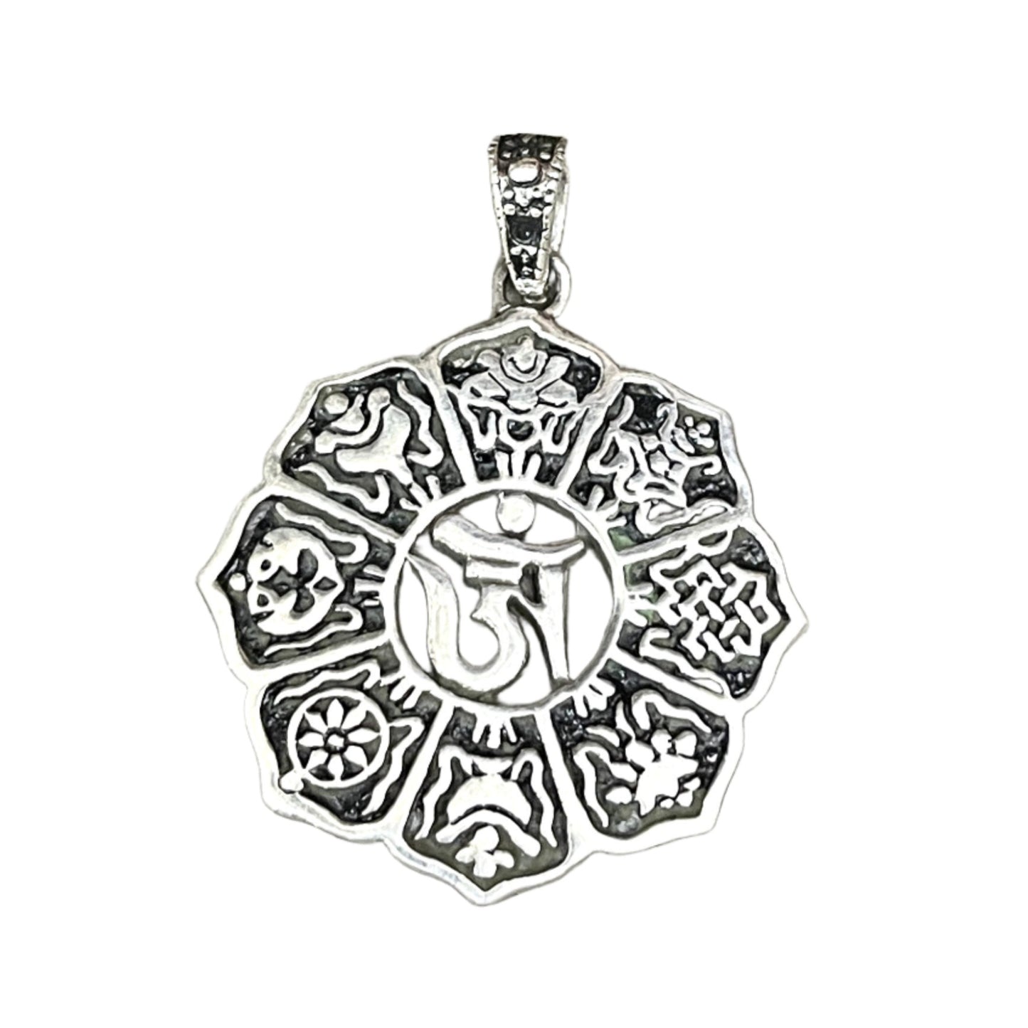 Om & Astamangala Pendant