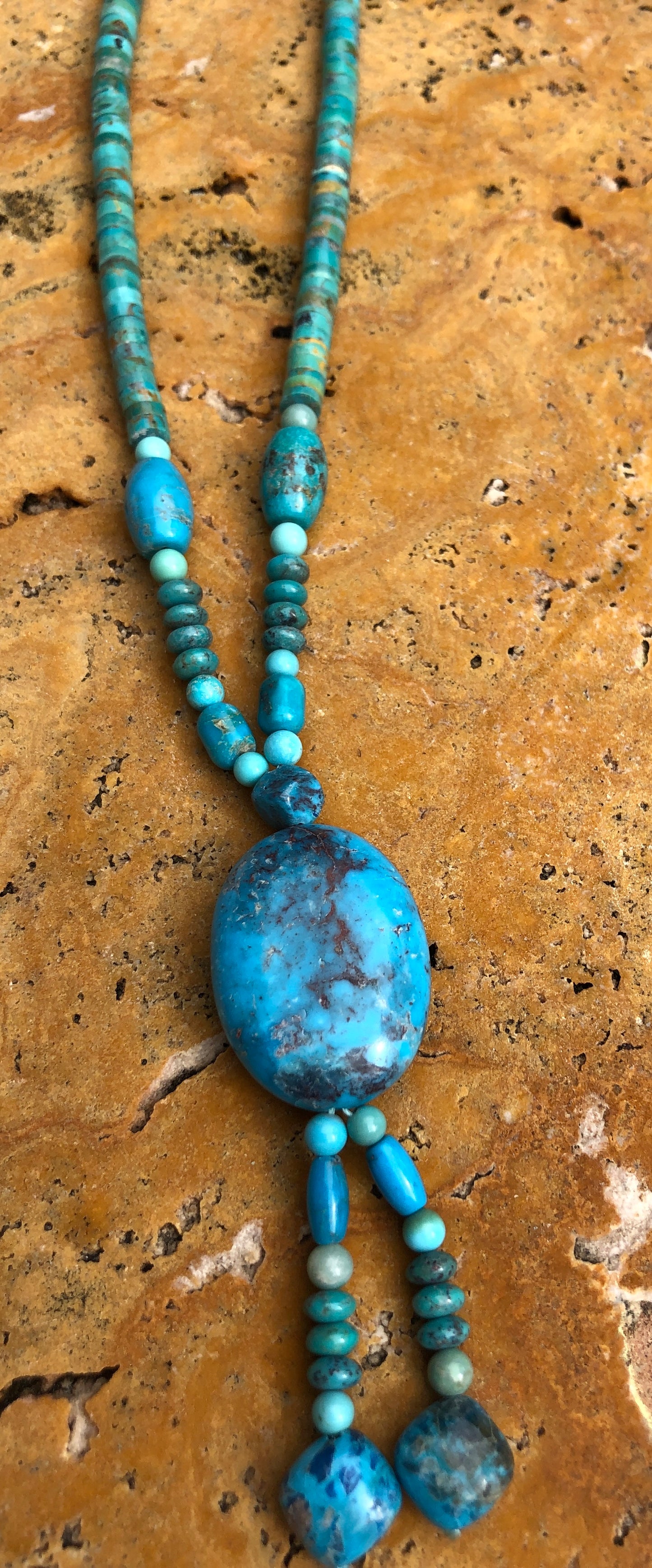 Natural Turquoise Oval Necklace