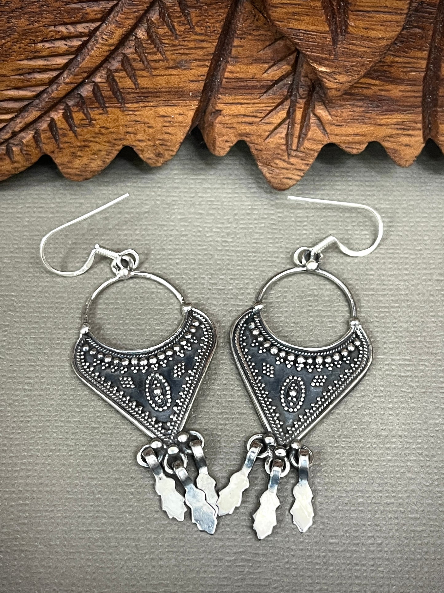 Sterling Silver Tribal Rajastani Earrings