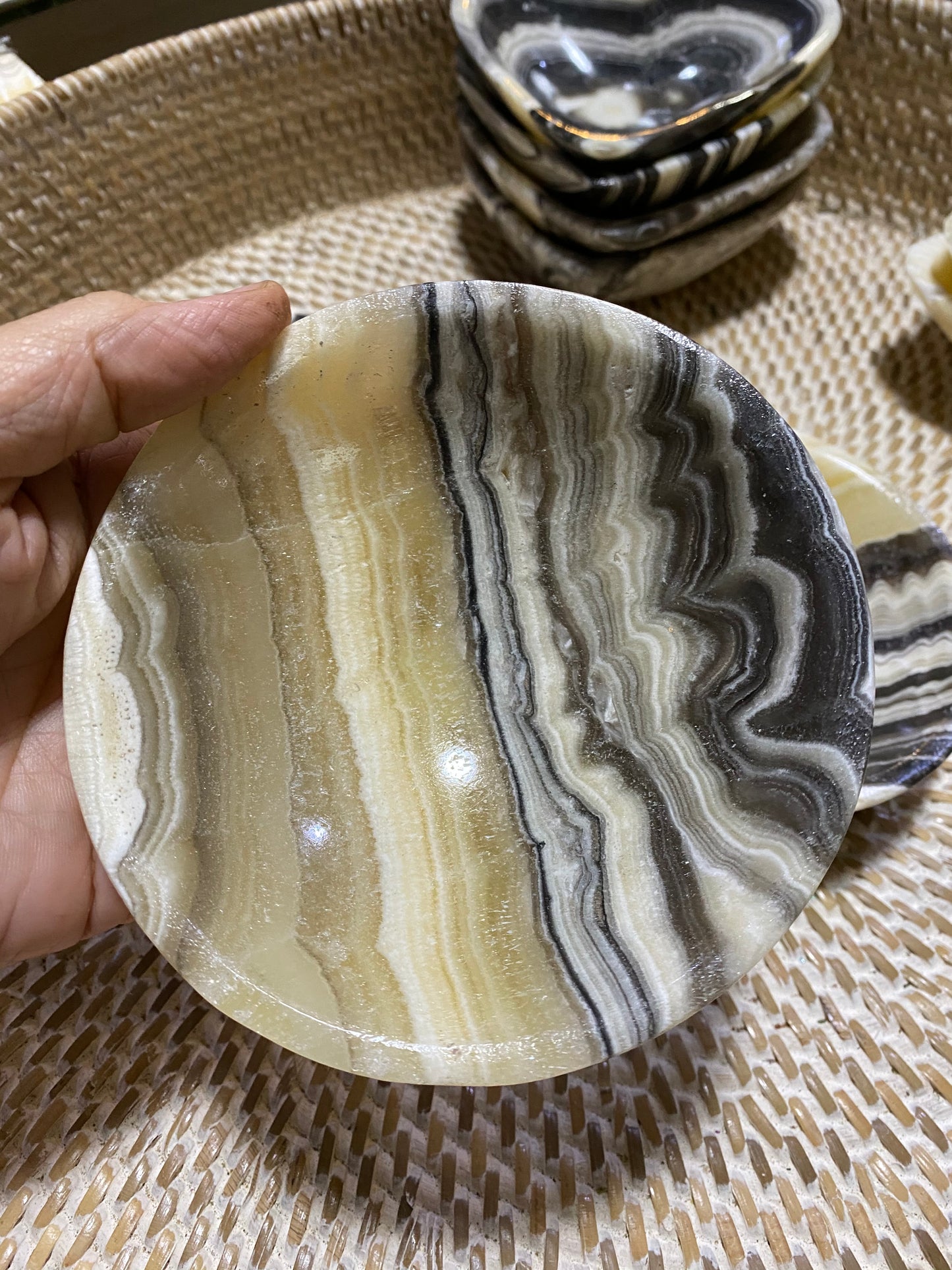 Zebra Onyx Round bowls- Available in 2 Sizes