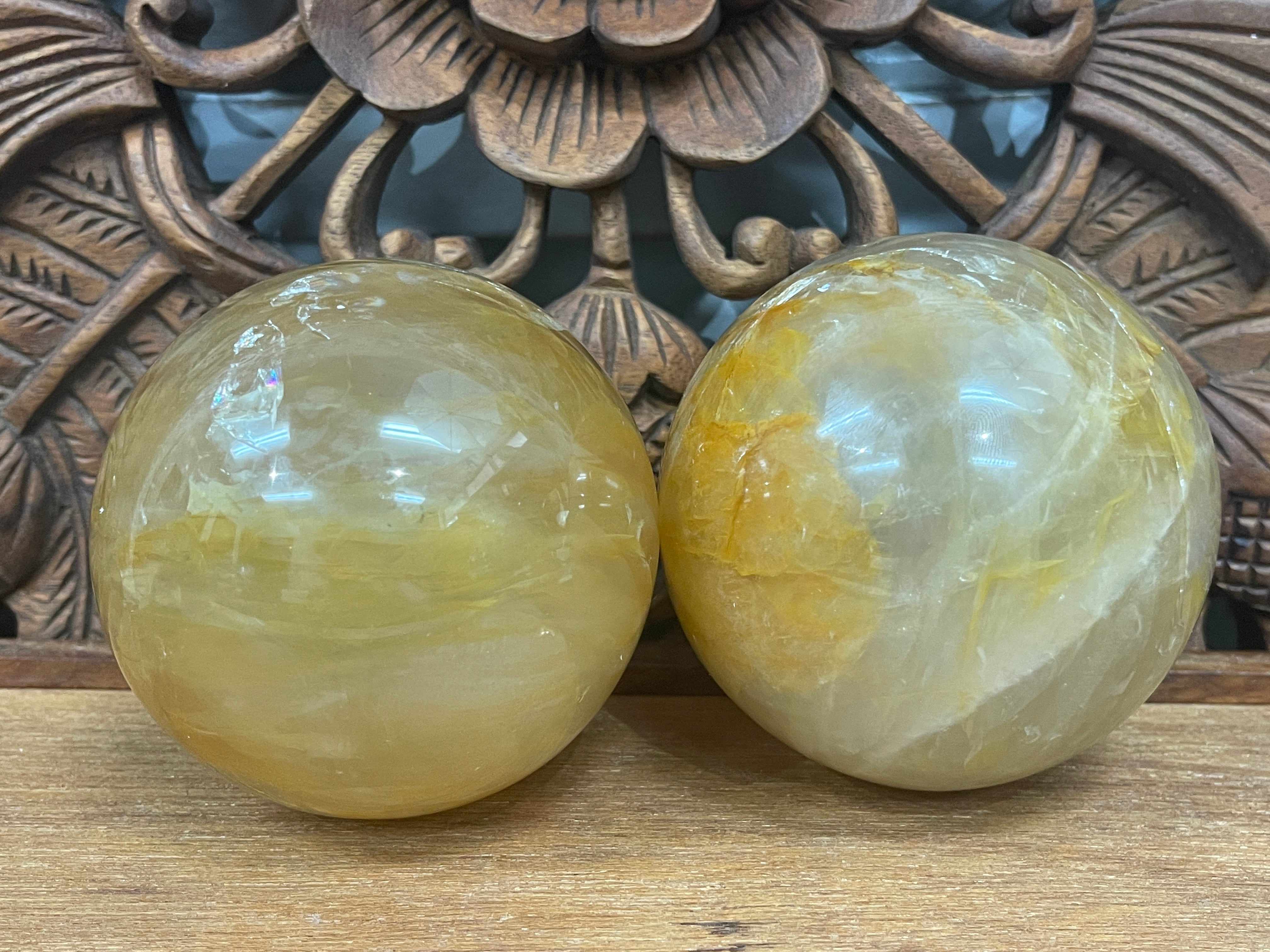 Golden Healer Quartz Sphere Crystal Stone Reiki Aura Healing Energy Gemstone Meditation Egyptian Sphere 65 selling MM 386 Grams