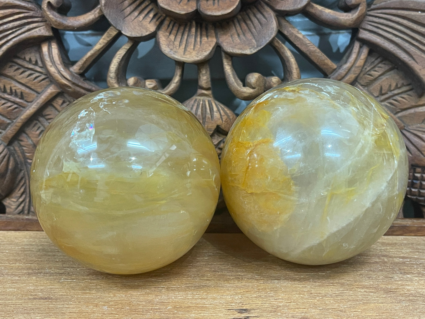 Golden Healer Quartz Spheres from Madagascar