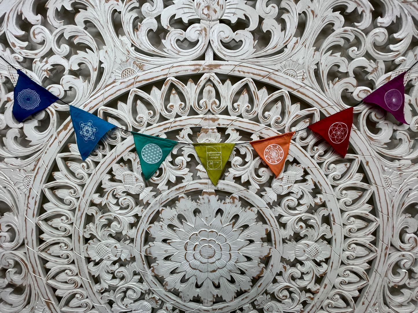 Small Sacred Geometry Symbols Garden Prayer Flags