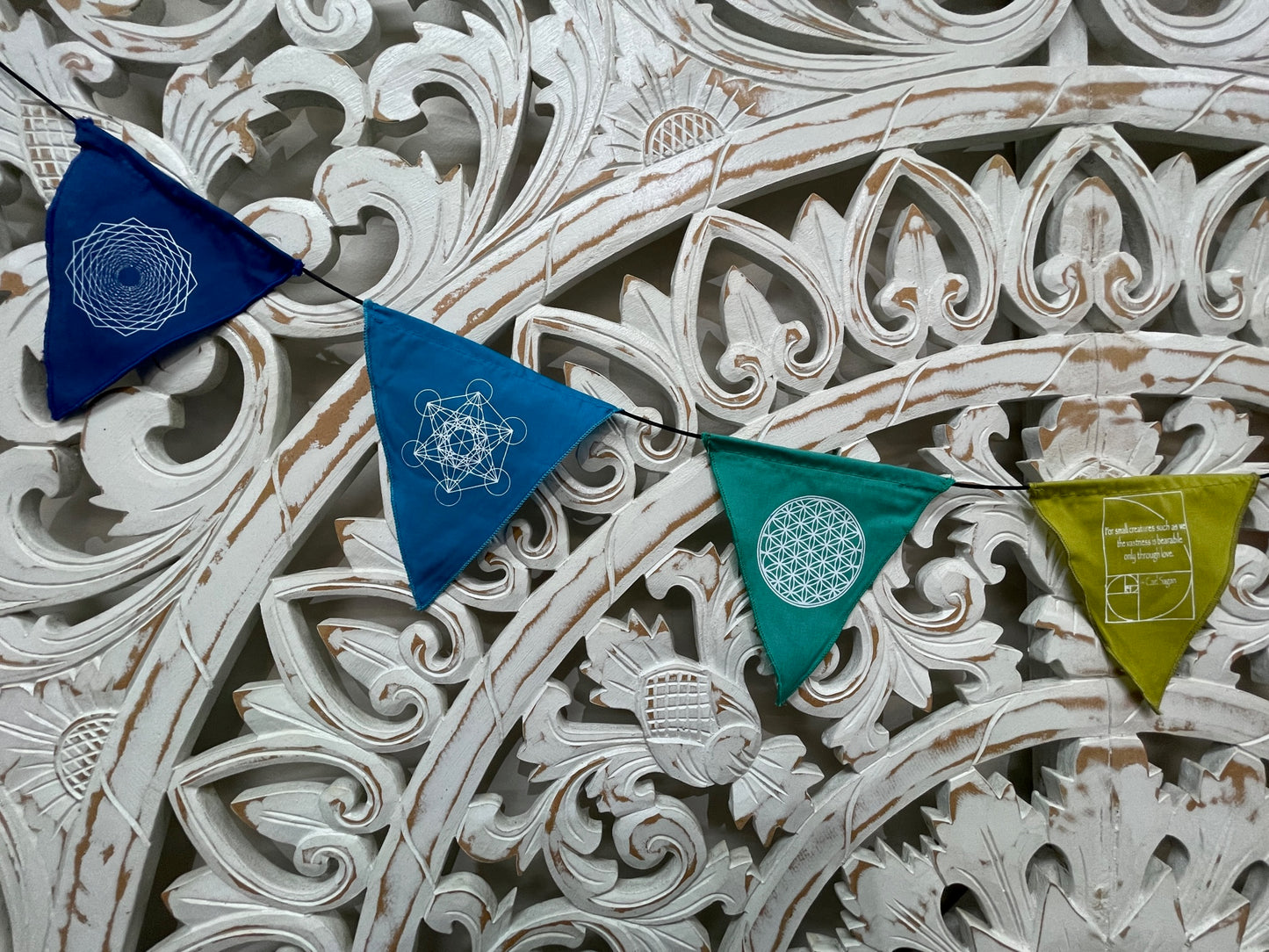 Small Sacred Geometry Symbols Garden Prayer Flags