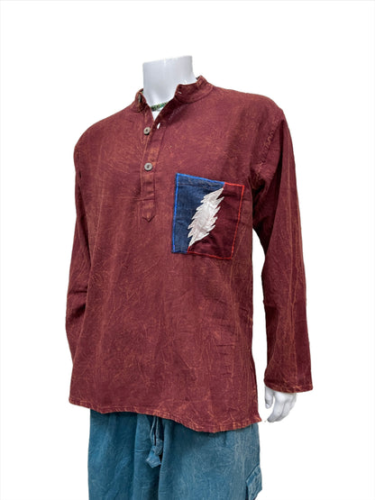 Cotton Lightning Bolt Shirts- Hidden Pockets | 3 Colors