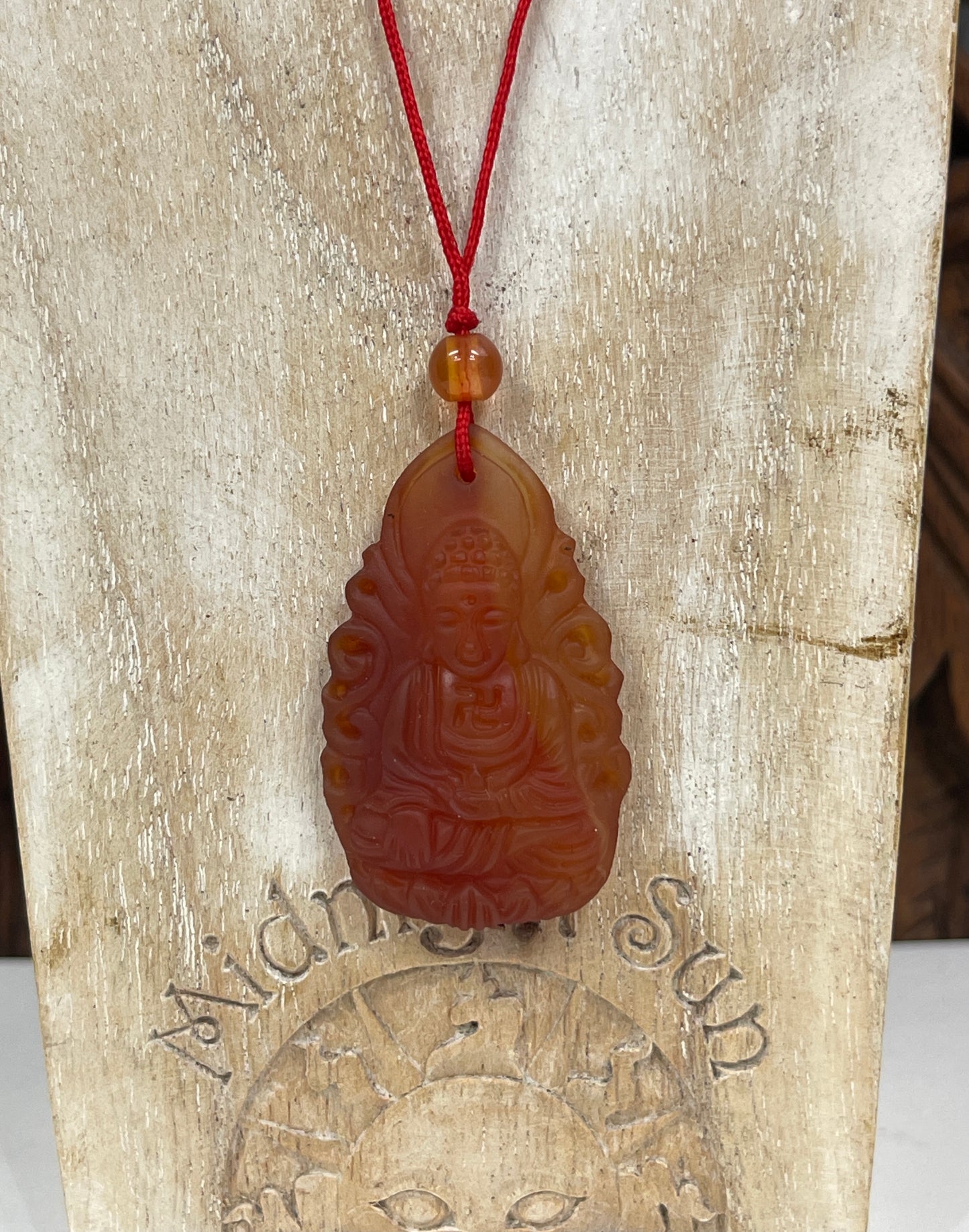Handcarved Carnelian Buddha Necklaces
