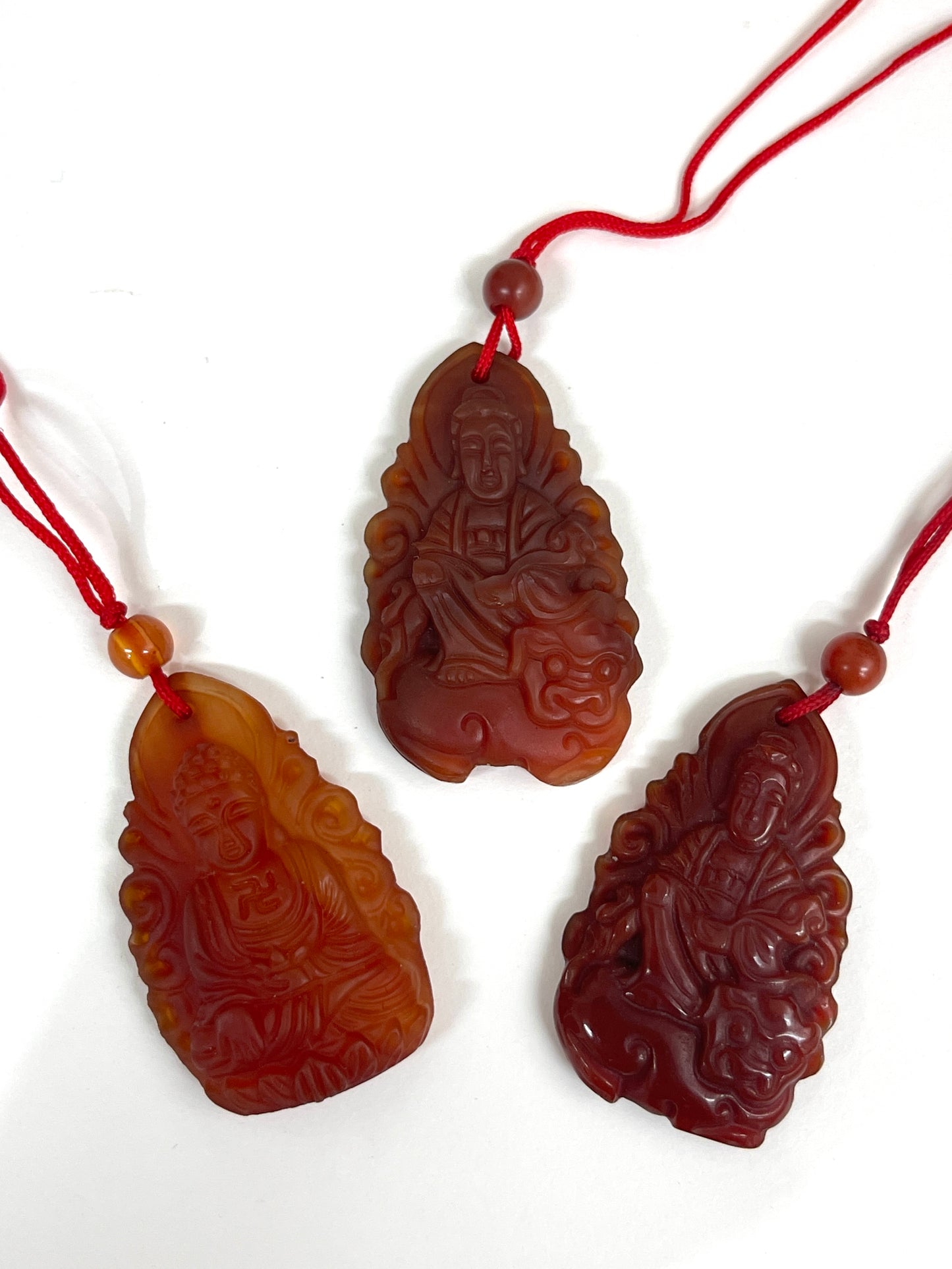 Handcarved Carnelian Buddha Necklaces