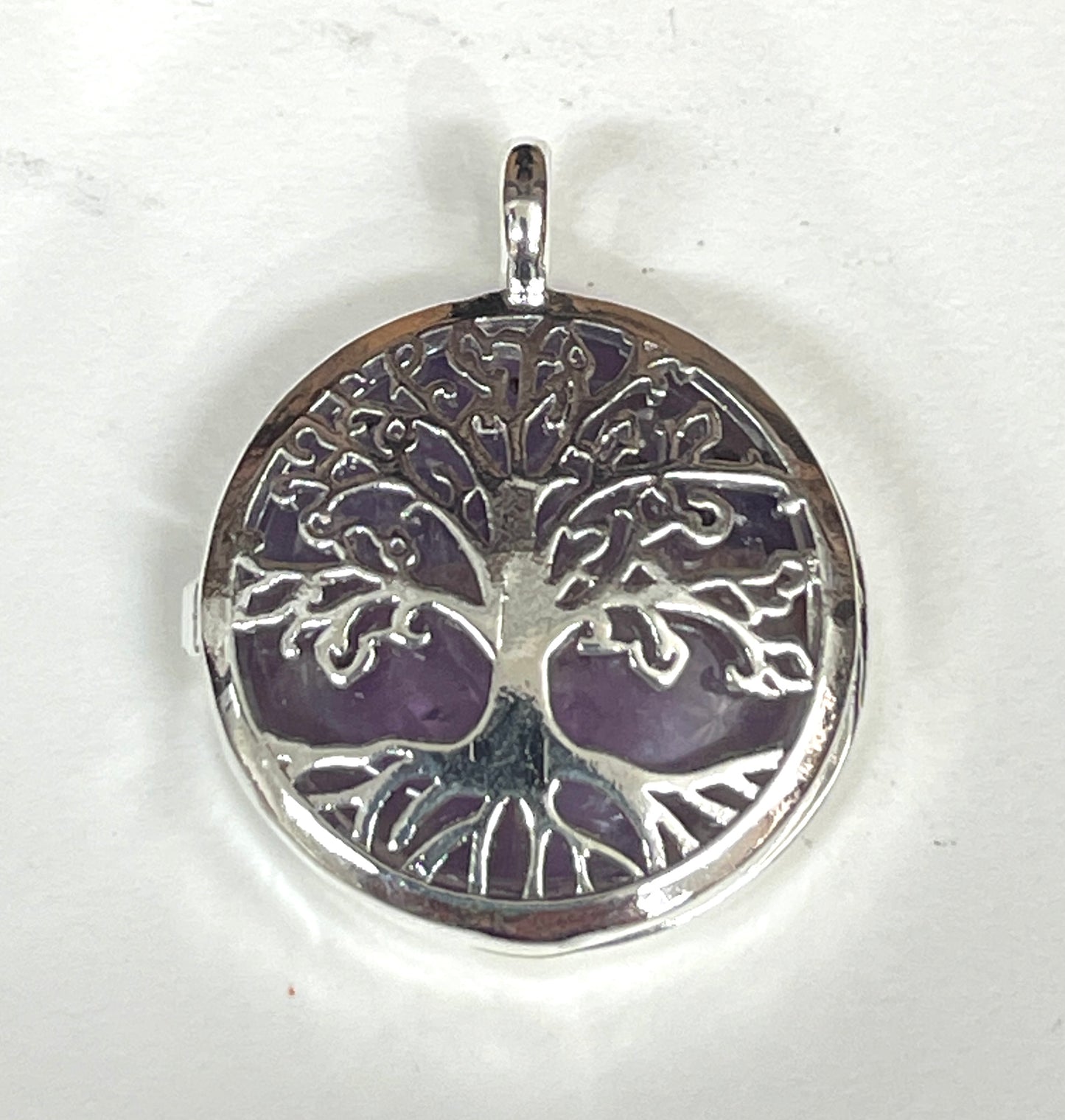 Crystal Cage Pendant with Tree of Life