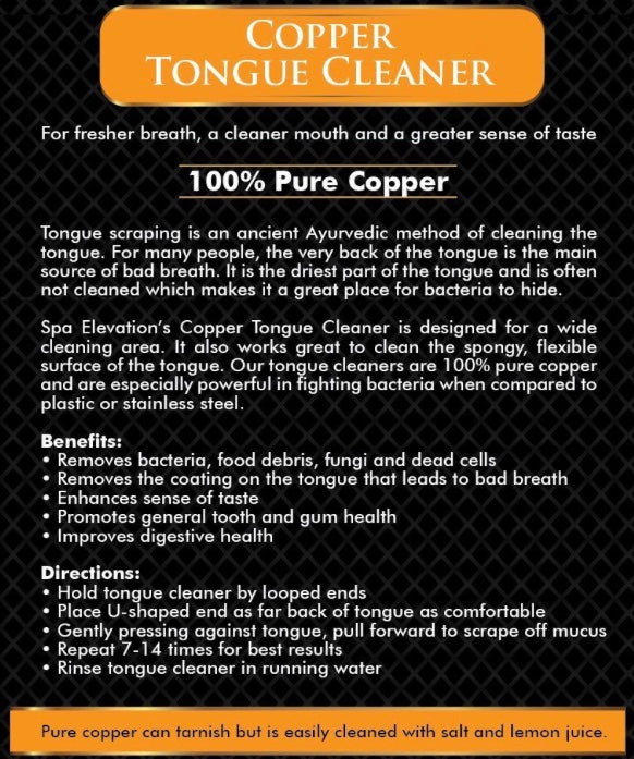 Pure Copper Ayurvedic Tongue Scraper Cleaner
