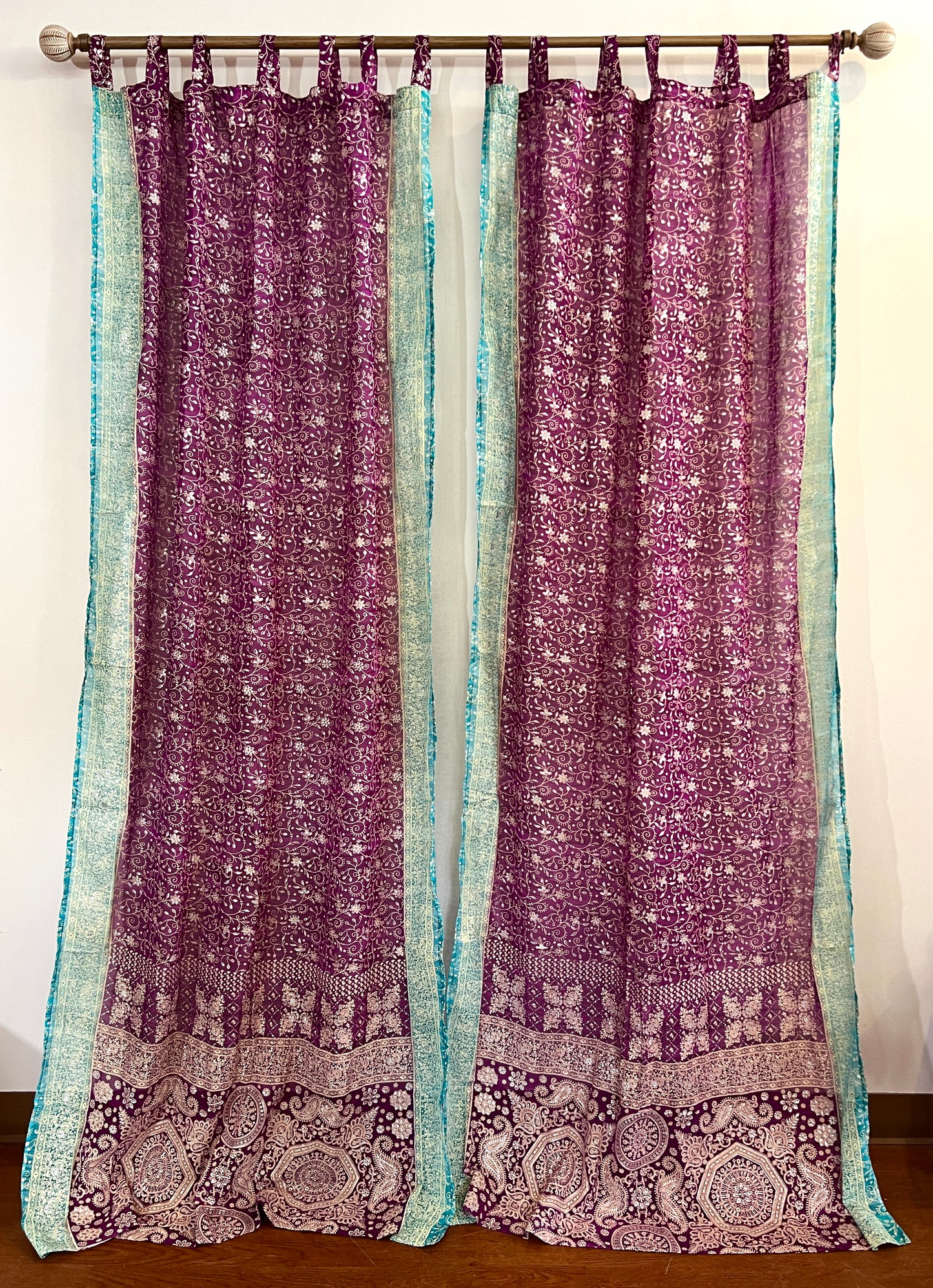 Amethyst Sari Curtain Panels