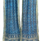 Turquoise Blue Sari Curtain Panels