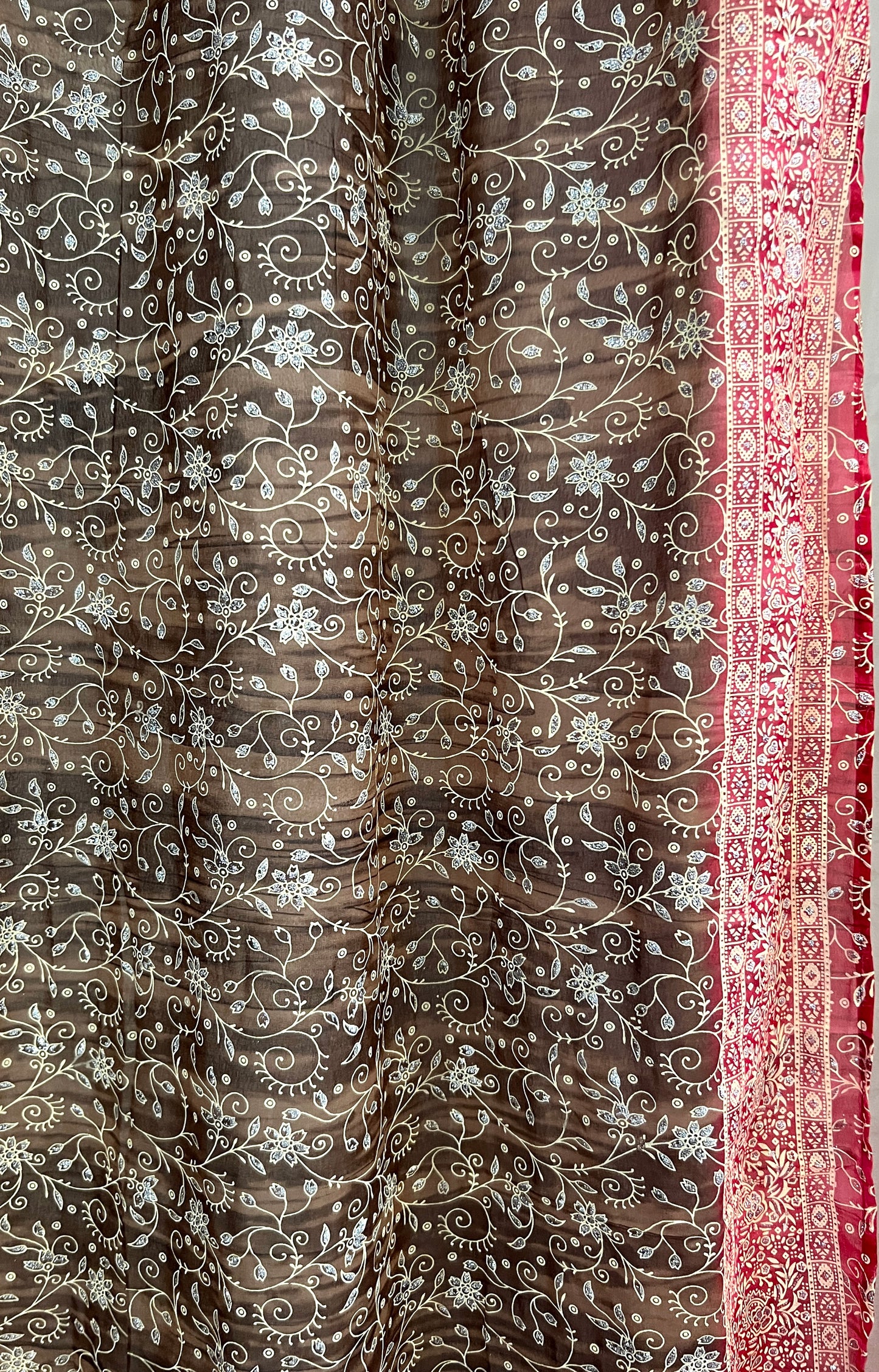 Mocha & Ruby Sari Curtain Panels