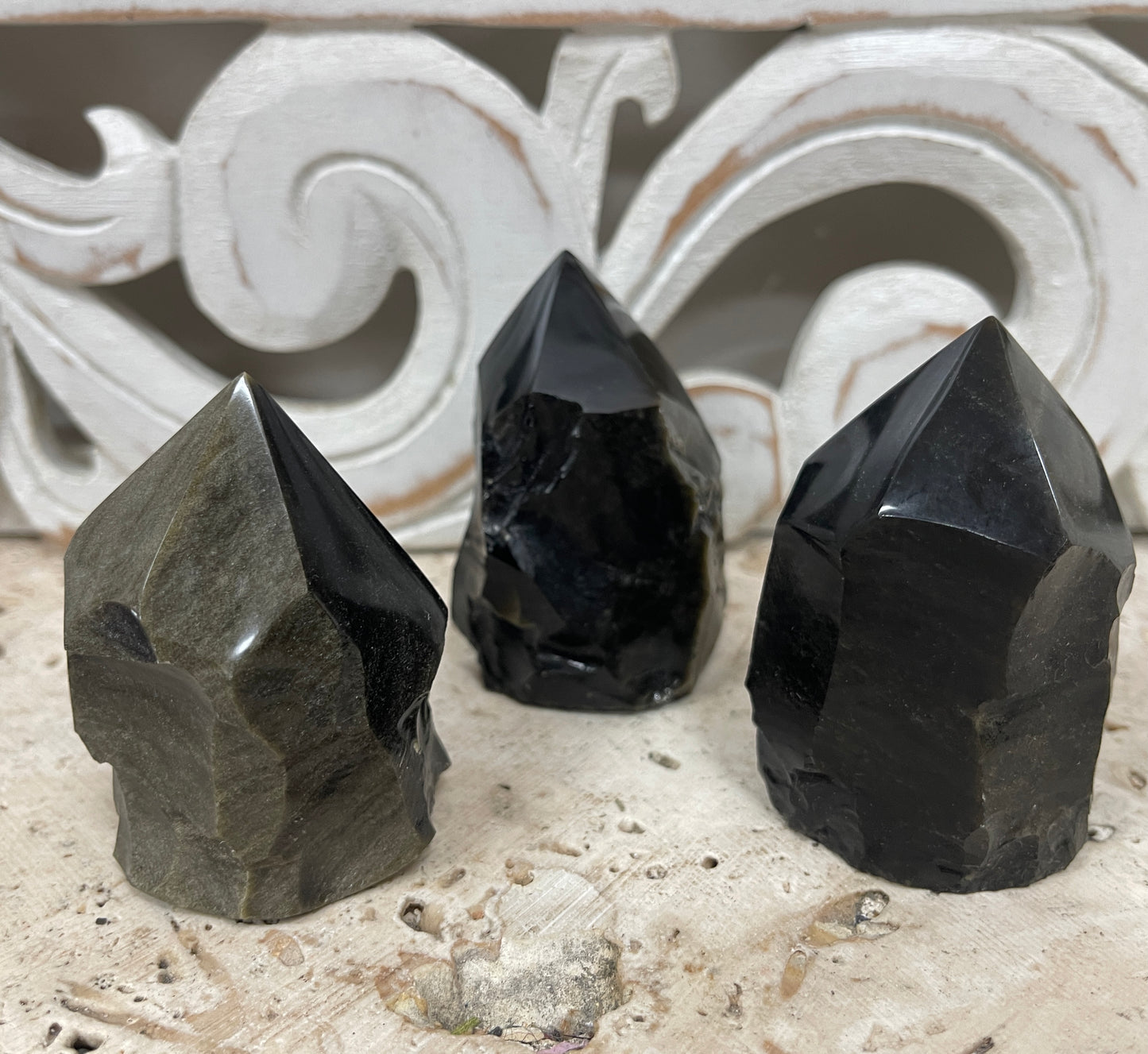 Gold Sheen Obsidian Crystal Points