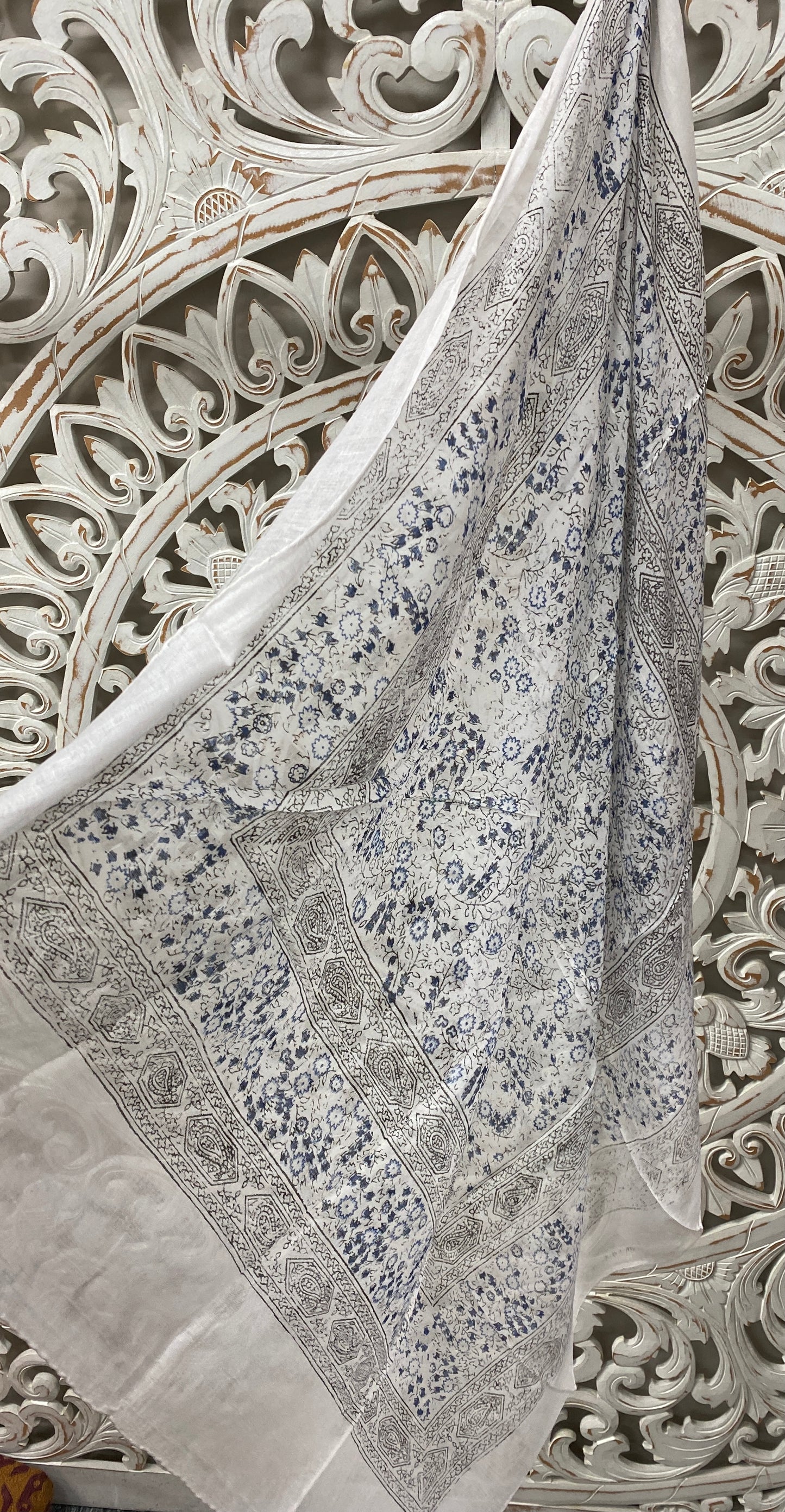 Square Light Weight Cotton Scarves w Paisleys & Flowers - Available in 8 Colors