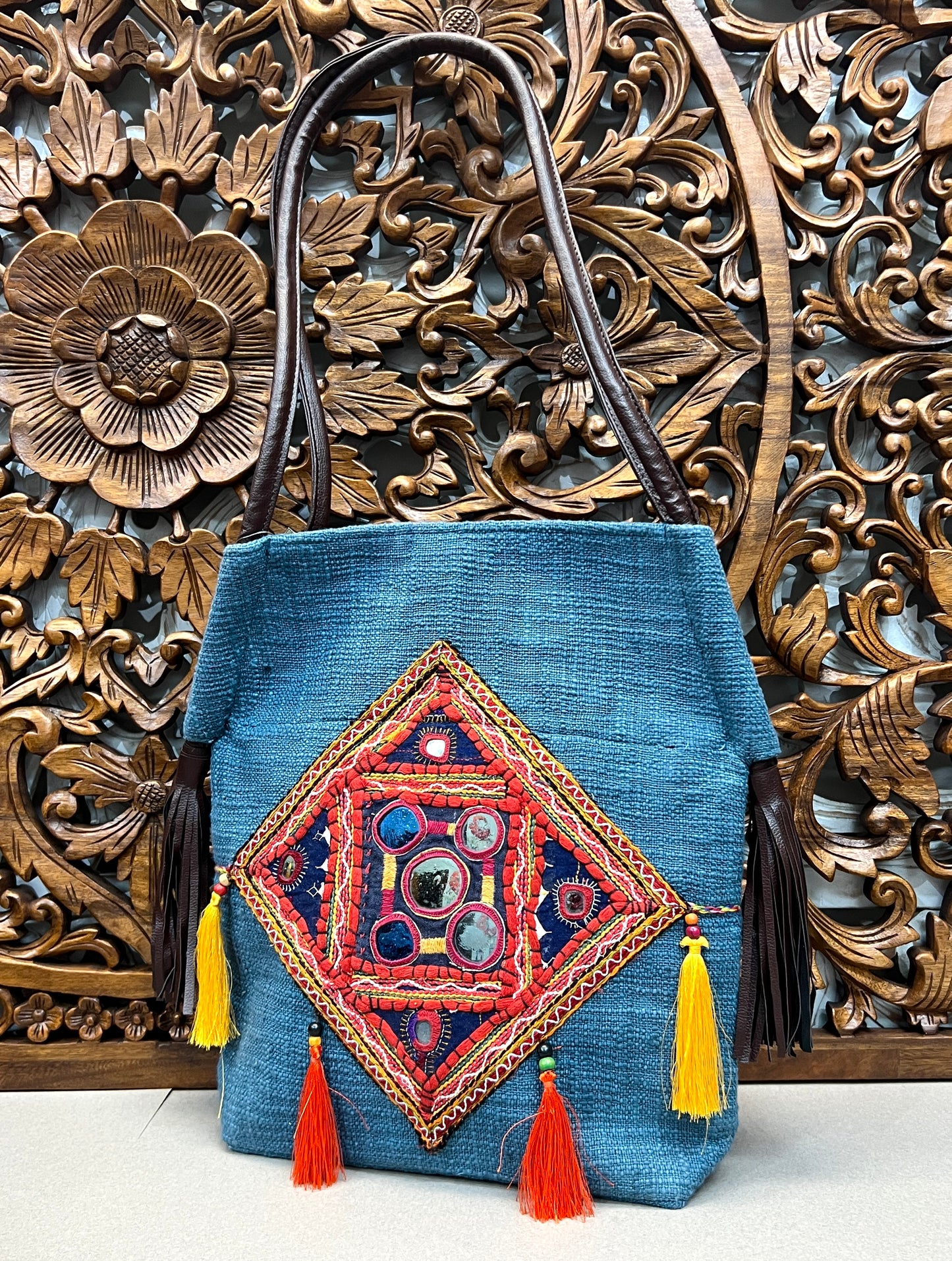 Vegan Leather Rajasthani Tassel Bag