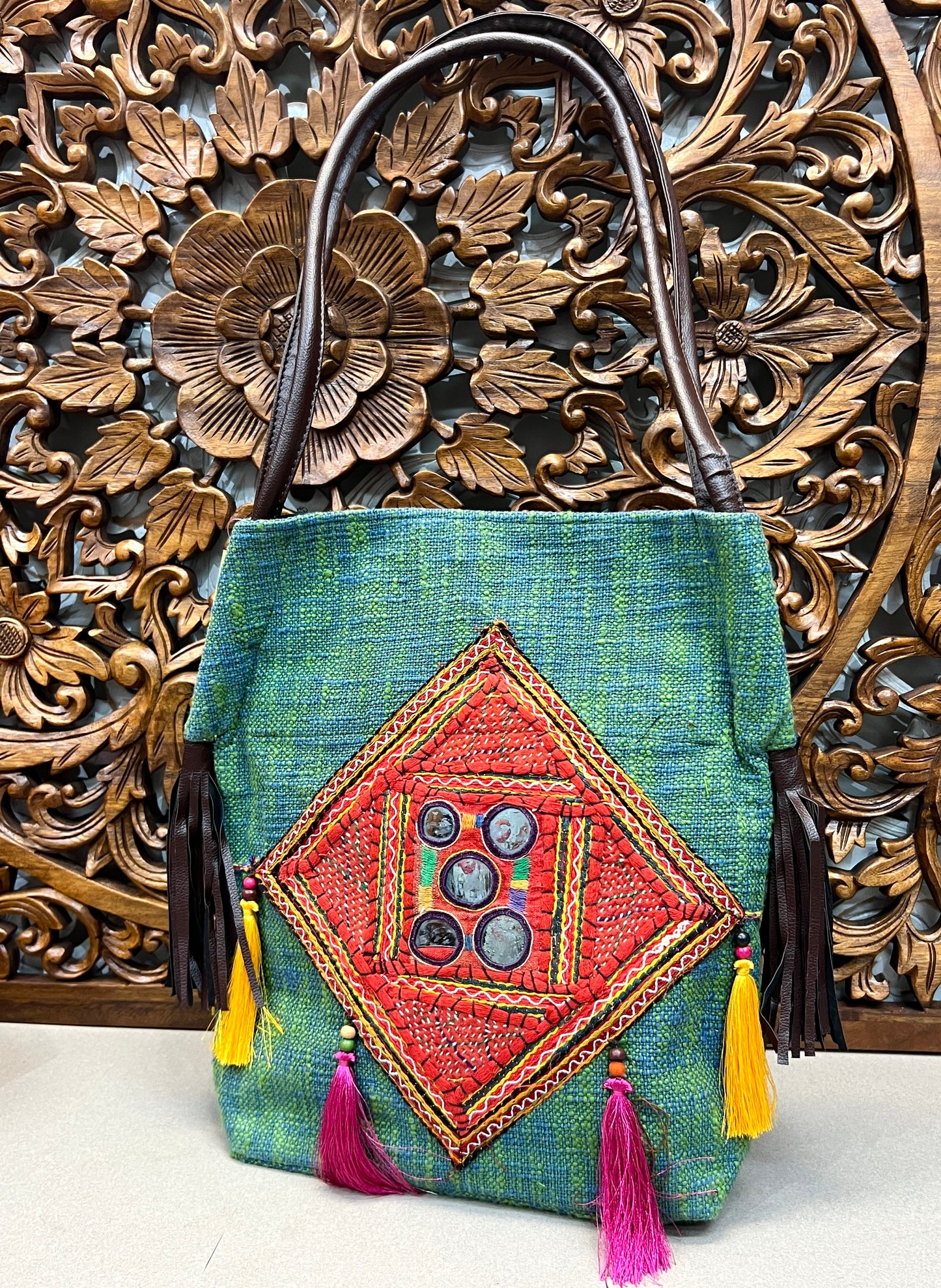 Vegan Leather Rajasthani Tassel Bag