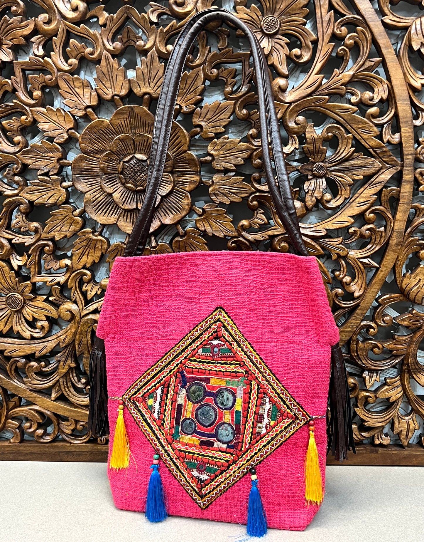 Vegan Leather Rajasthani Tassel Bag