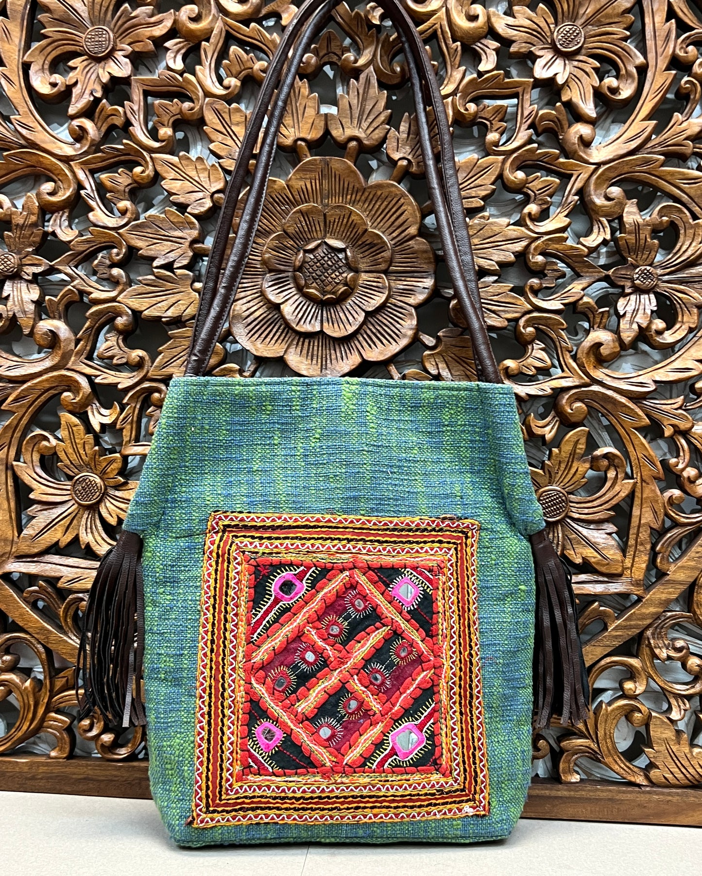 Vegan Leather Rajasthani Tassel Bag