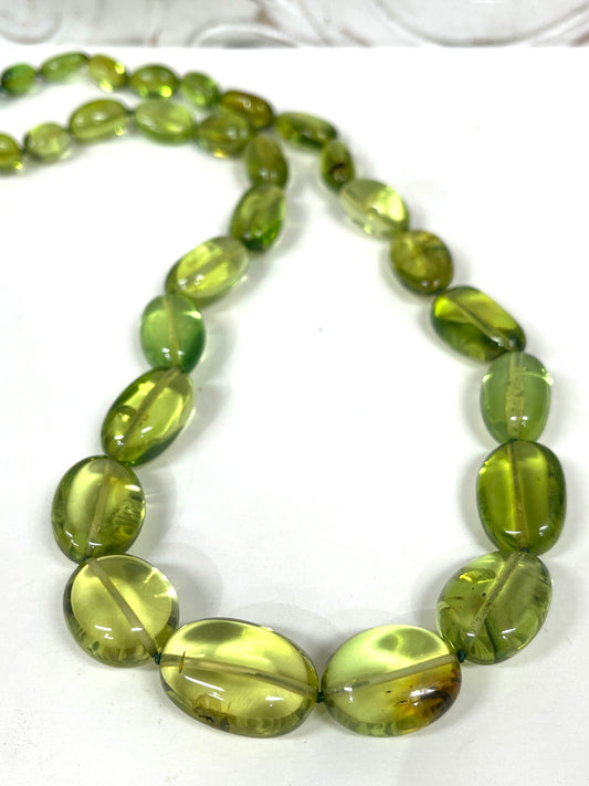 Large Stone Rare Natural Baltic Green Amber Necklaces