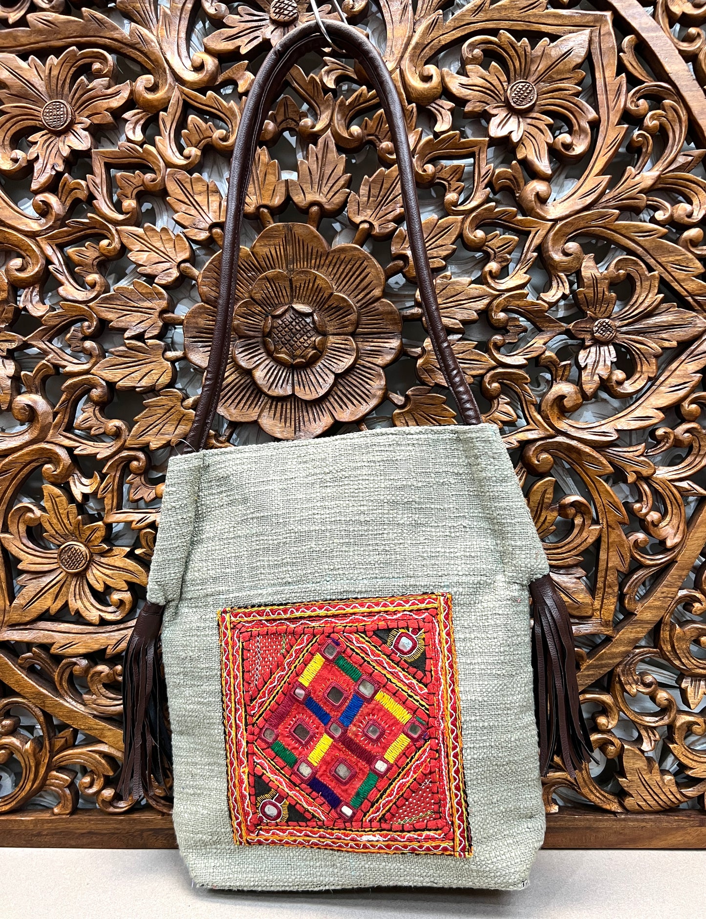Vegan Leather Rajasthani Tassel Bag