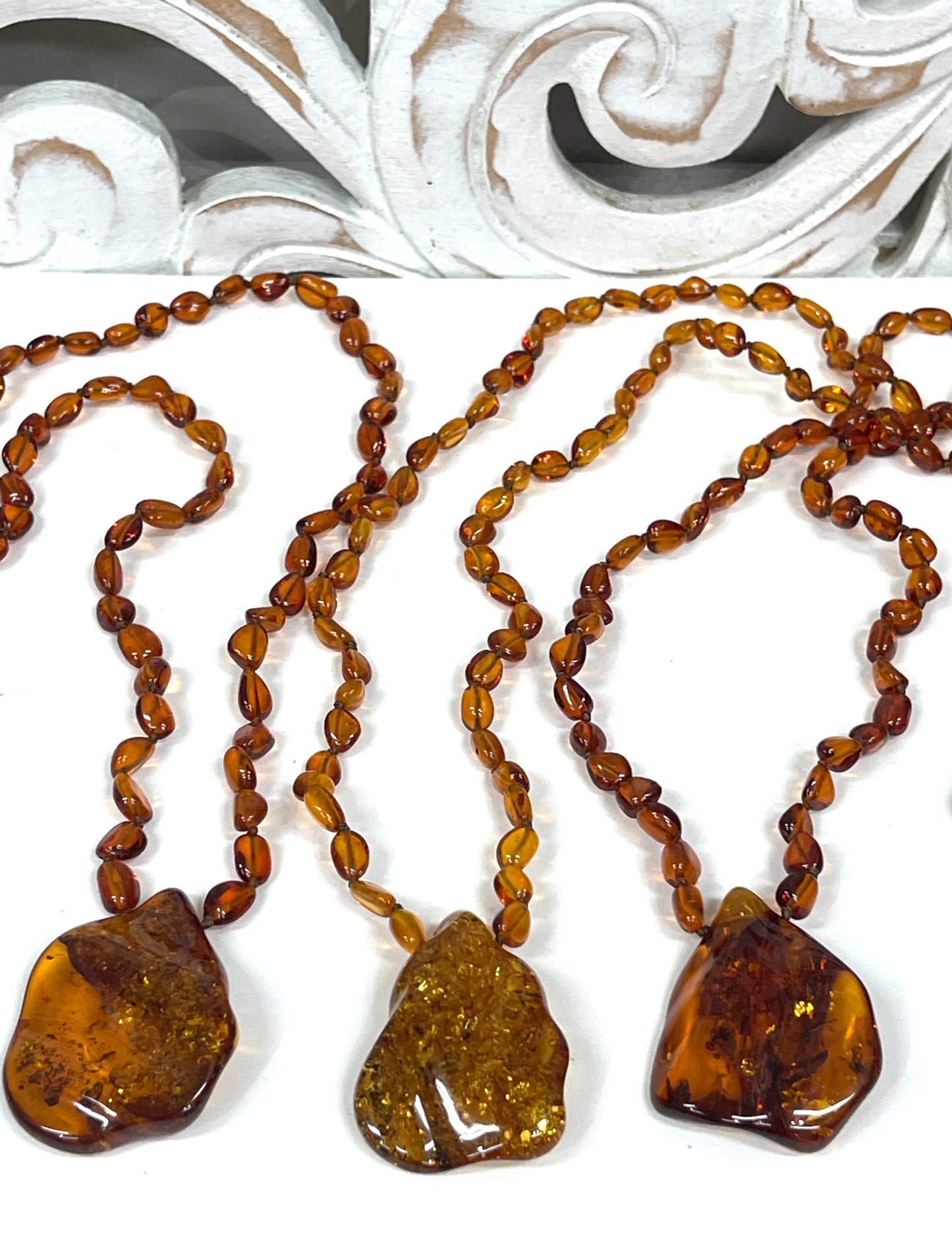 Stone Baltic Honey Amber Necklaces