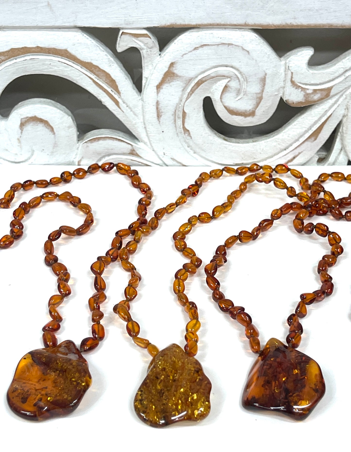 Stone Baltic Honey Amber Necklaces