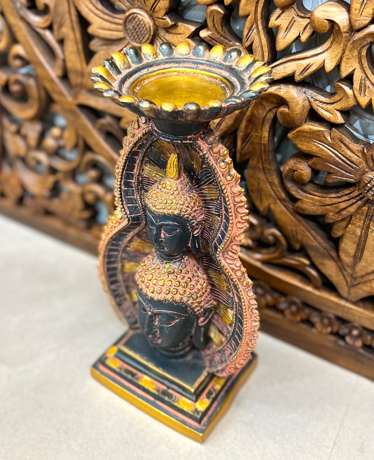 Buddha Altar Candle Holder - 30cm x 17cm