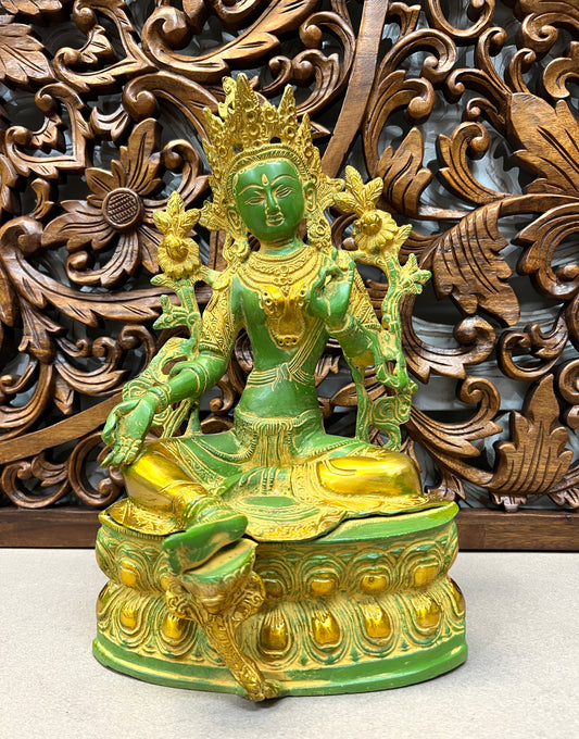 Green Tara Statues - Goddess of Healing 36cm x 22cm
