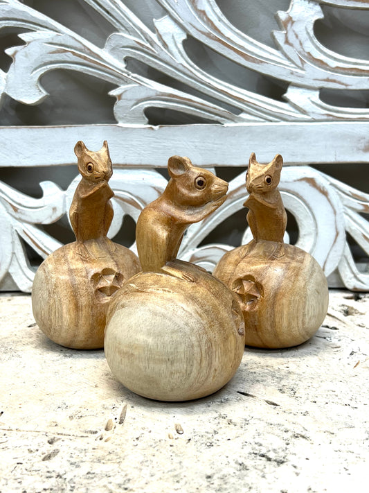 Parasite Wood Field Mouse Carving