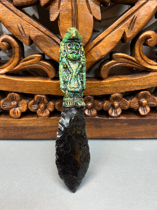 Decorative Aztec Tecpatl Obsidian Knives | Eagle Warrior
