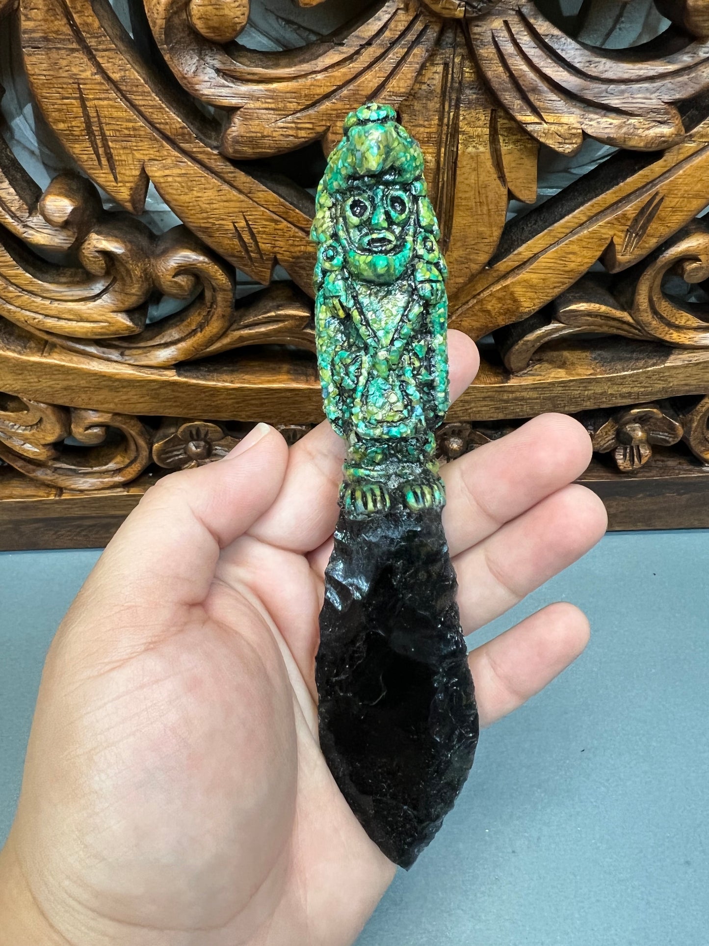 Decorative Aztec Tecpatl Obsidian Knives | Eagle Warrior