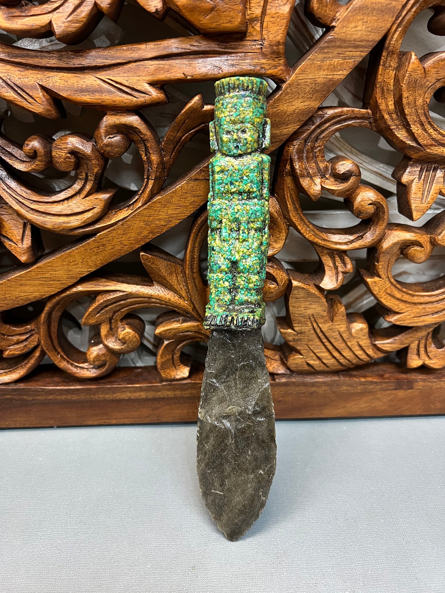 Decorative Aztec Tecpatl Obsidian Knives | Toltec Warrior