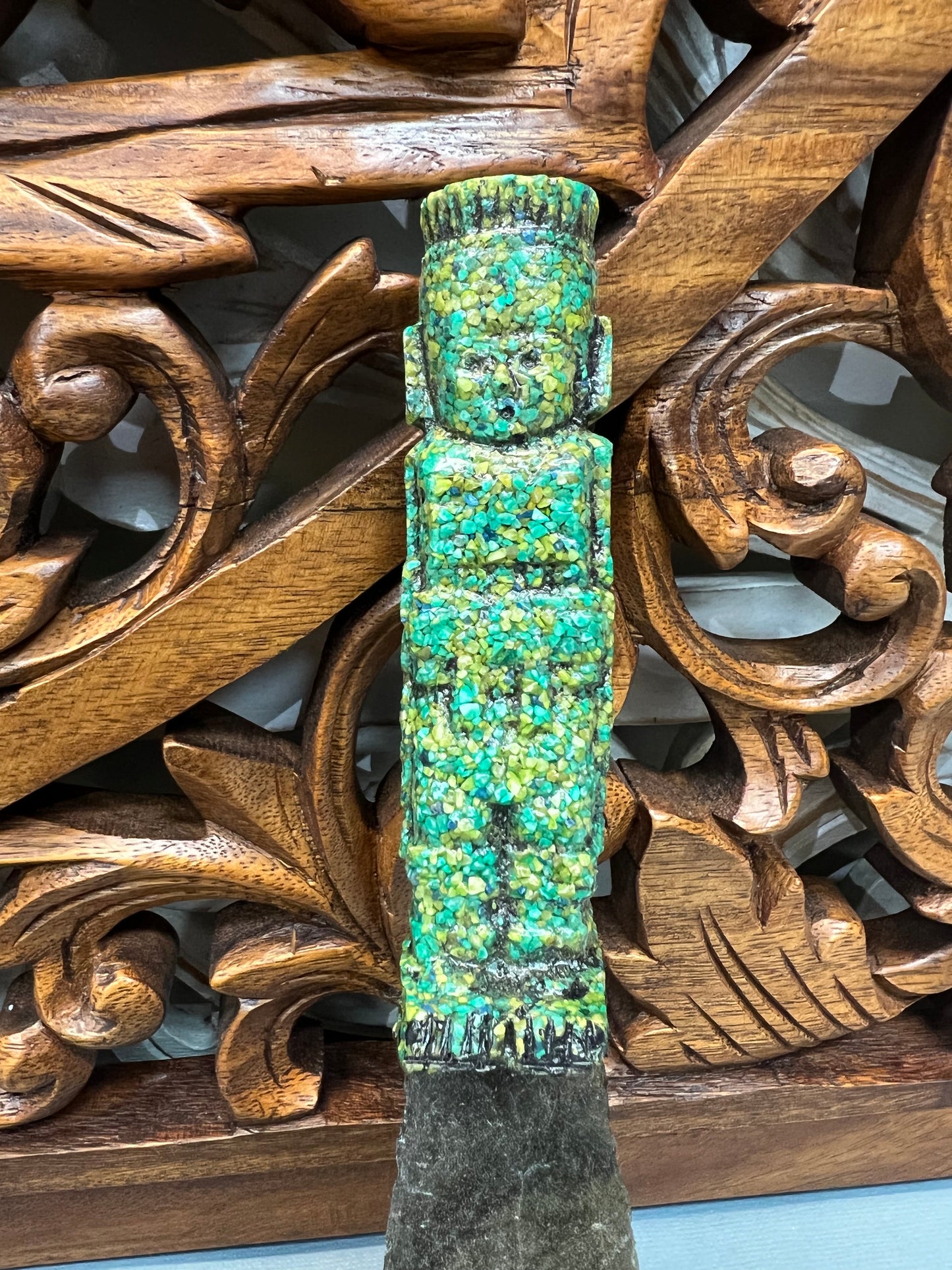 Decorative Aztec Tecpatl Obsidian Knives | Toltec Warrior
