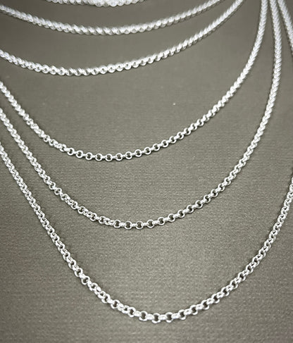 2mm Sterling Rolo Chains - 20"-28"