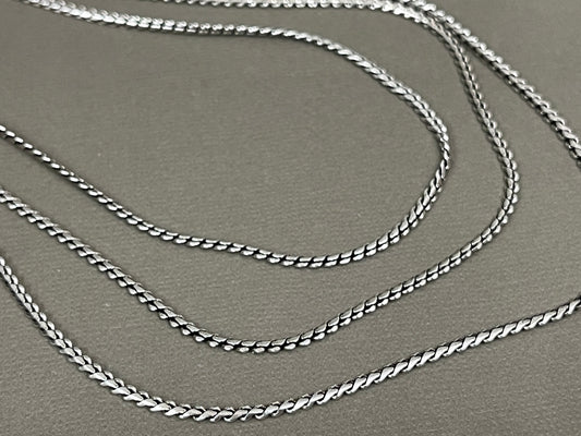 2.4mm Sterling Thai Antiqued Chains - 16"-20"
