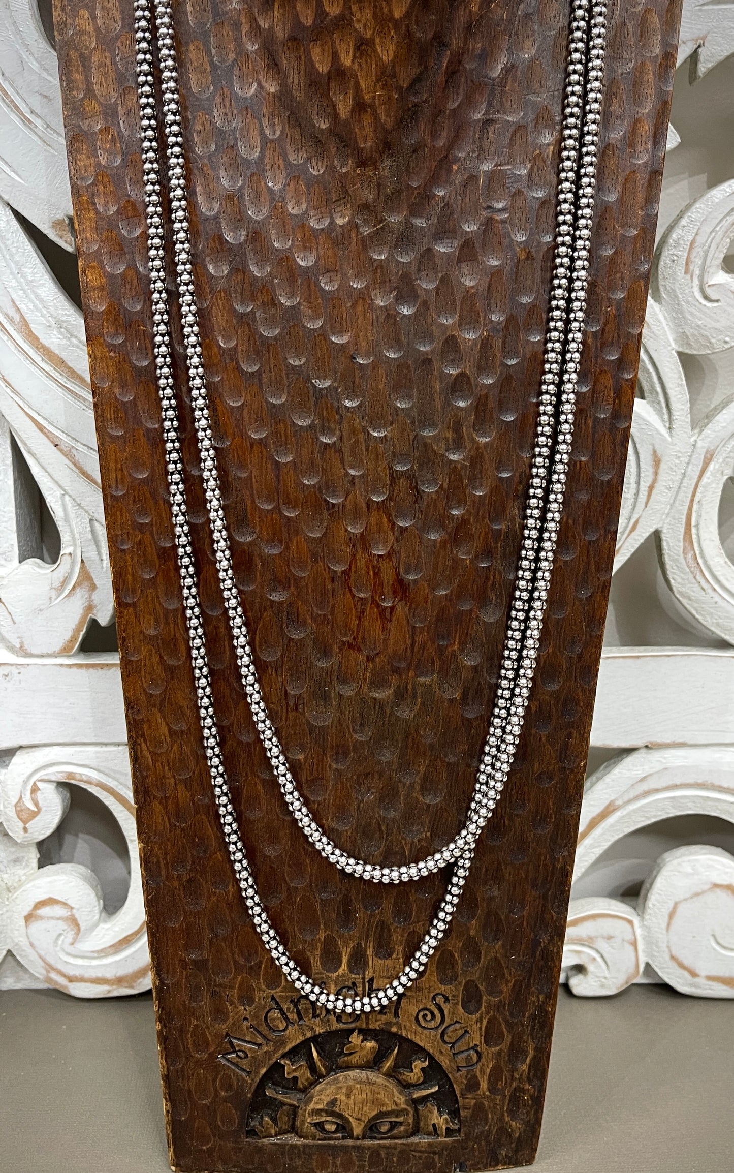 4.4mm Sterling Thai Antiqued Popcorn Chains - 30"-34"