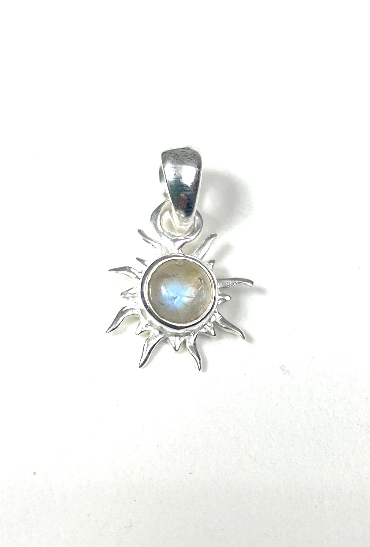 Sterling Silver Mini Sun Pendants - Available in 11 stones